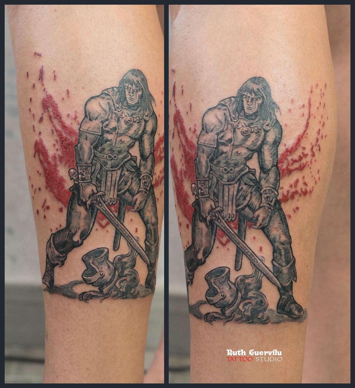 ruth cuervilu tattoo - tatuaje Conan el Bárbaro, comic