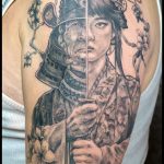 Ruth Cuervilu Tattoo - KM13 Studio - Samurai Geisha Face to face