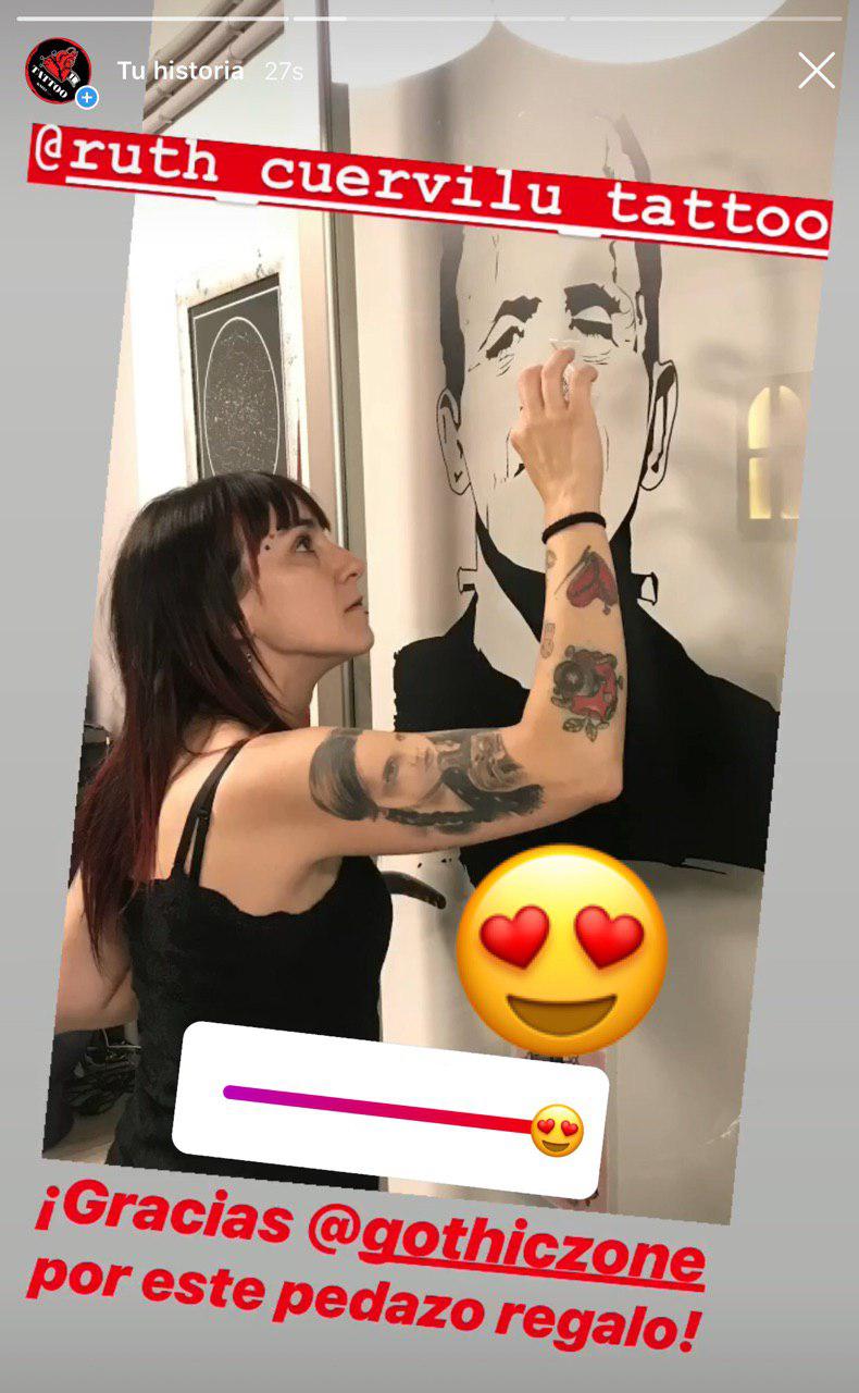 Frankie en KM13 Studio - Ruth Cuervilu Tattoo. Estudio de tatuajes en Astrabudua, Erandio, Bizkaia