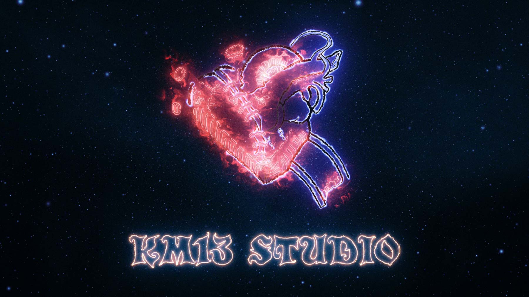 Ruth Cuervilu Tattoo - KM13 Studio - El logo de KM13 Studio convertido en parche bordado, ahora animado